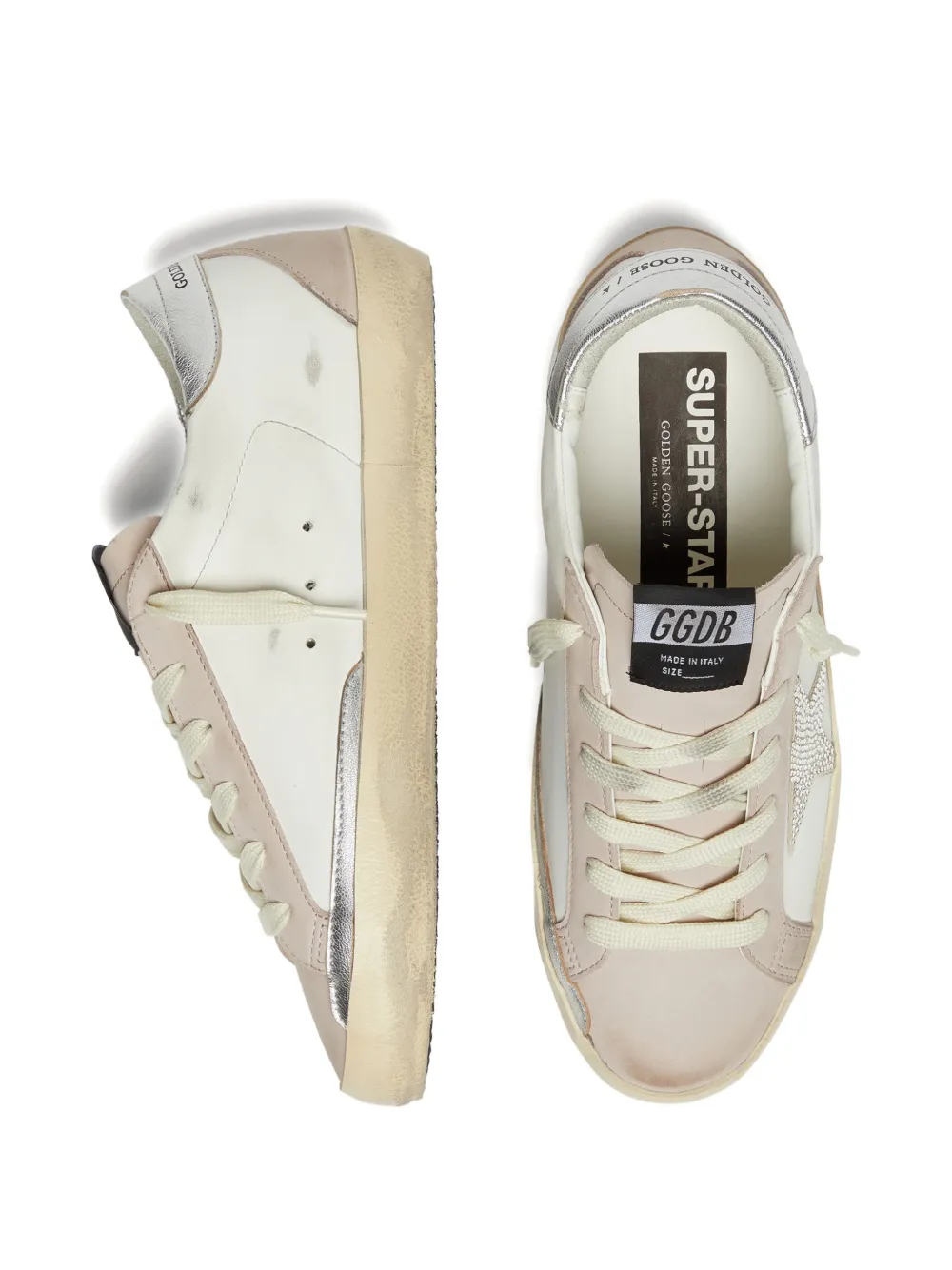 Golden Goose Super Star leren sneakers met sterdetail Wit