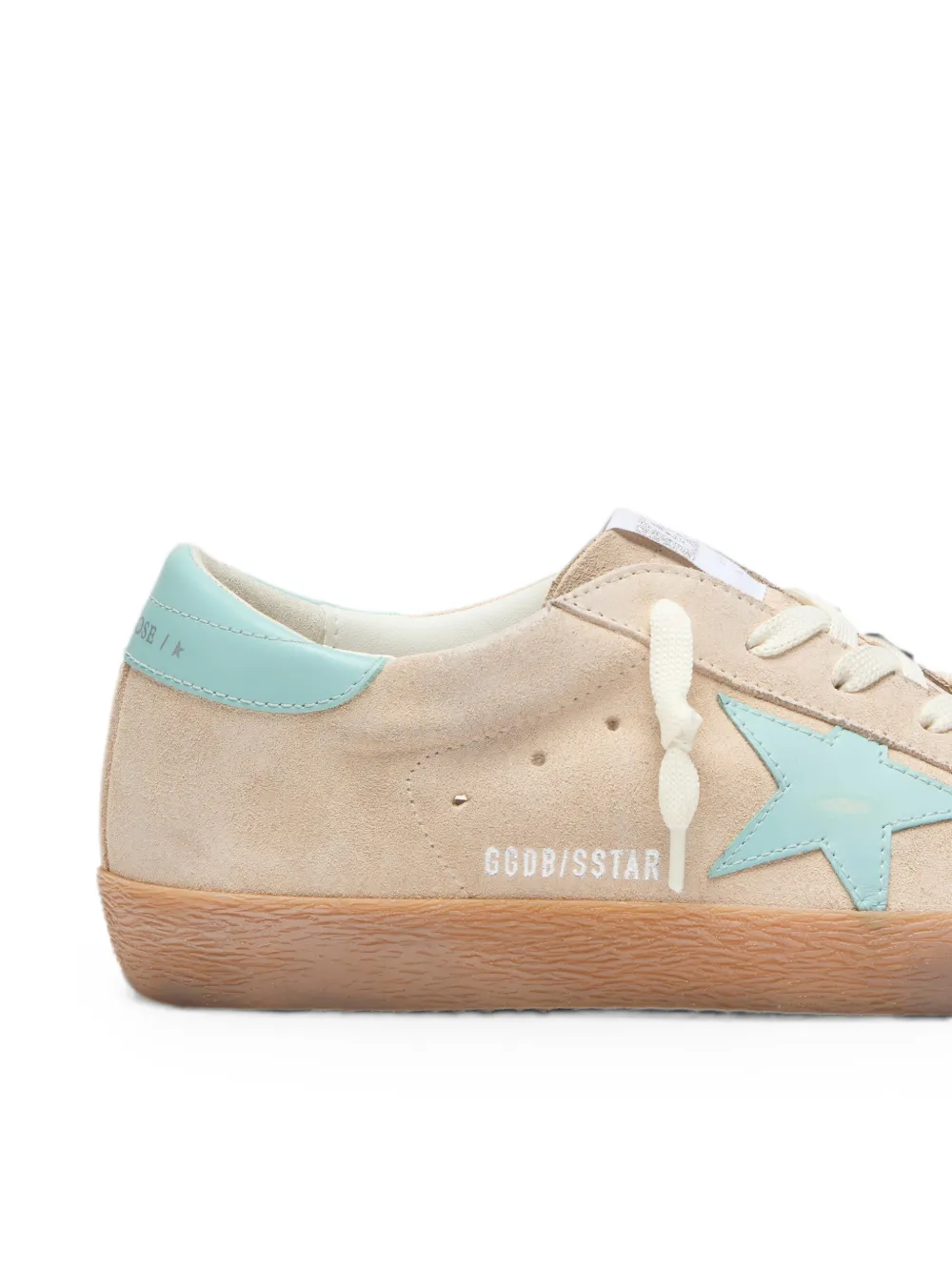 Golden Goose Super-Star suède sneakers met ster Beige