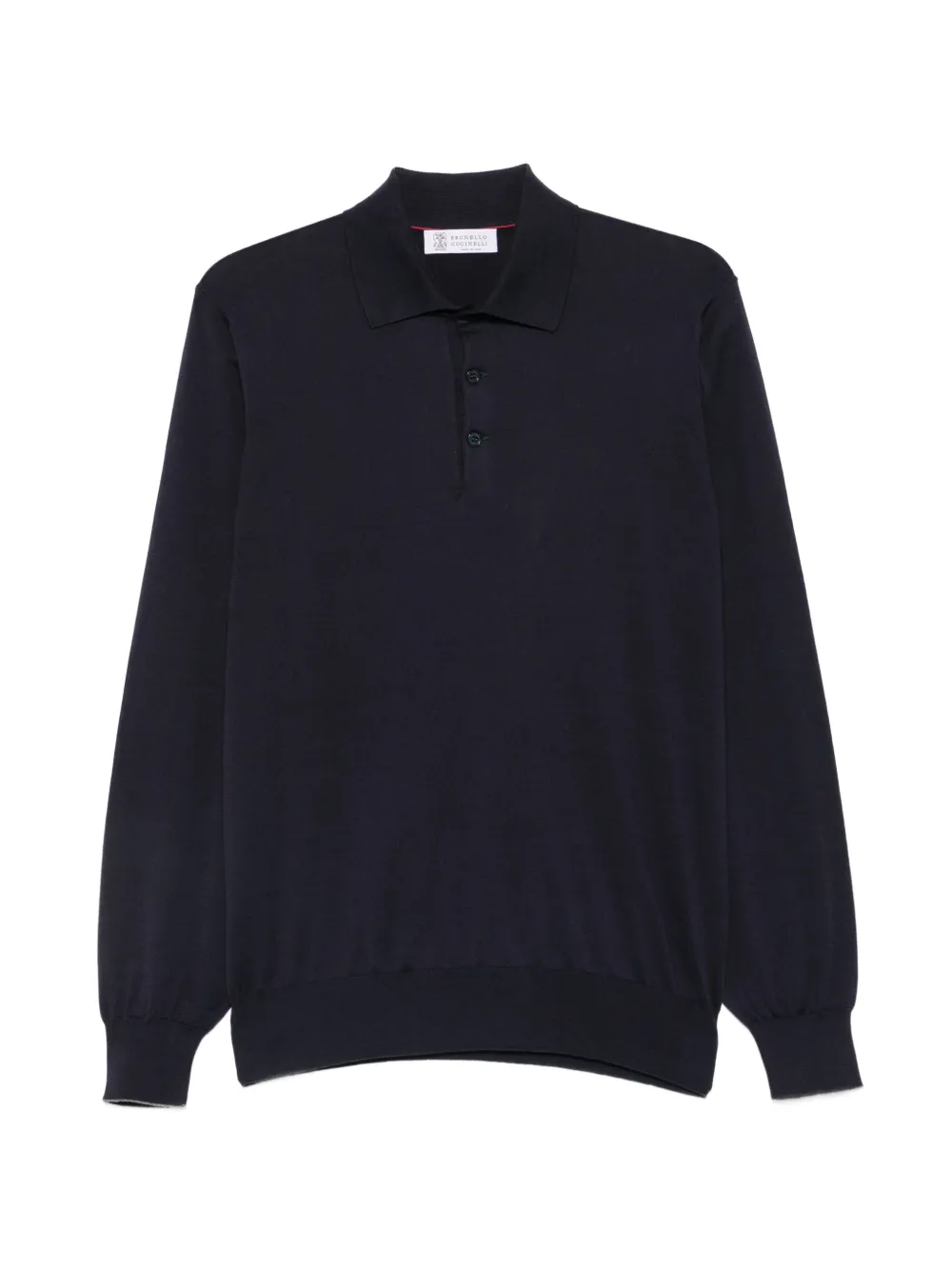 Brunello Cucinelli long-sleeve polo shirt - Blu