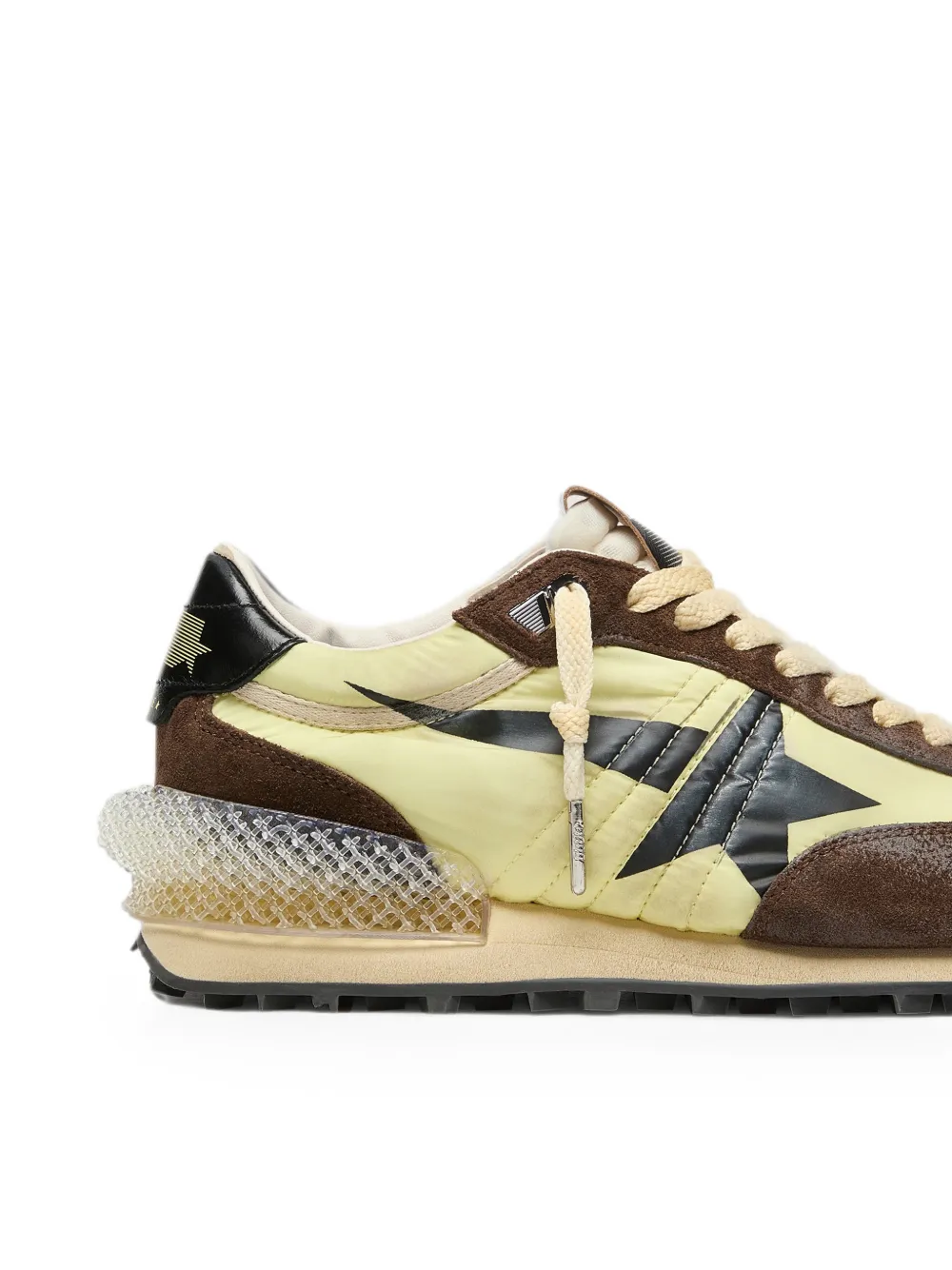 Golden Goose Marathon nylon sneakers met suèdevlakken Bruin