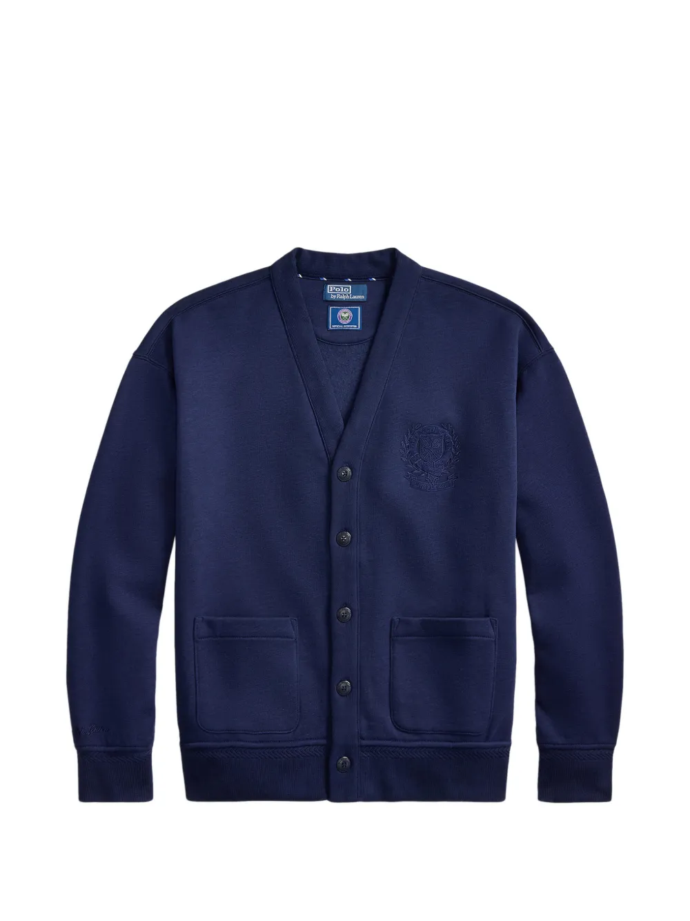 Polo Ralph Lauren crest patch pocket cardigan - Blu