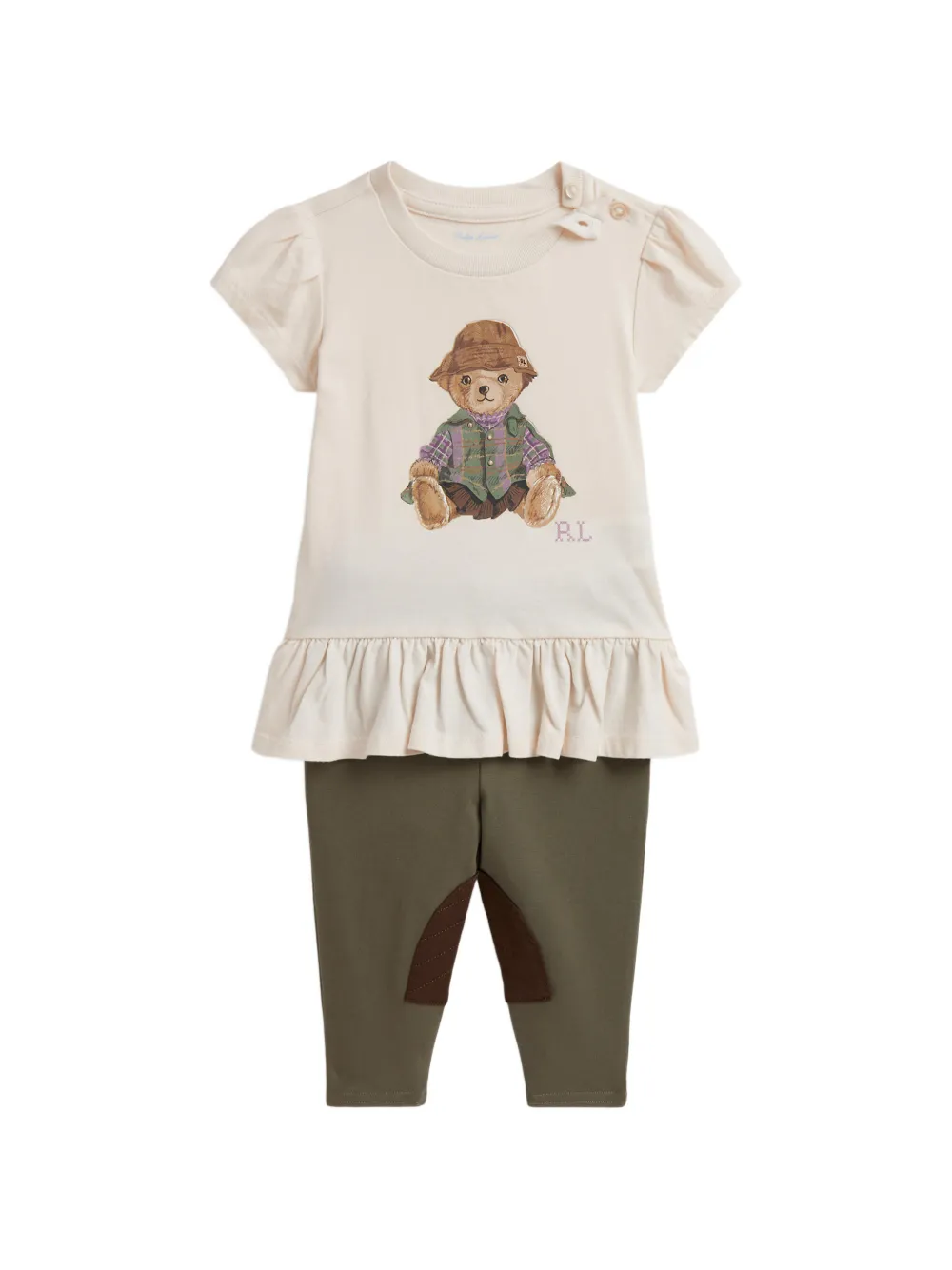 POLO RALPH LAUREN KIDS Bear legging set - Toni neutri