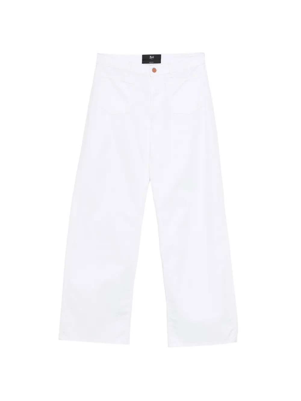 3x1 patch-pocket wide-leg jeans - Bianco