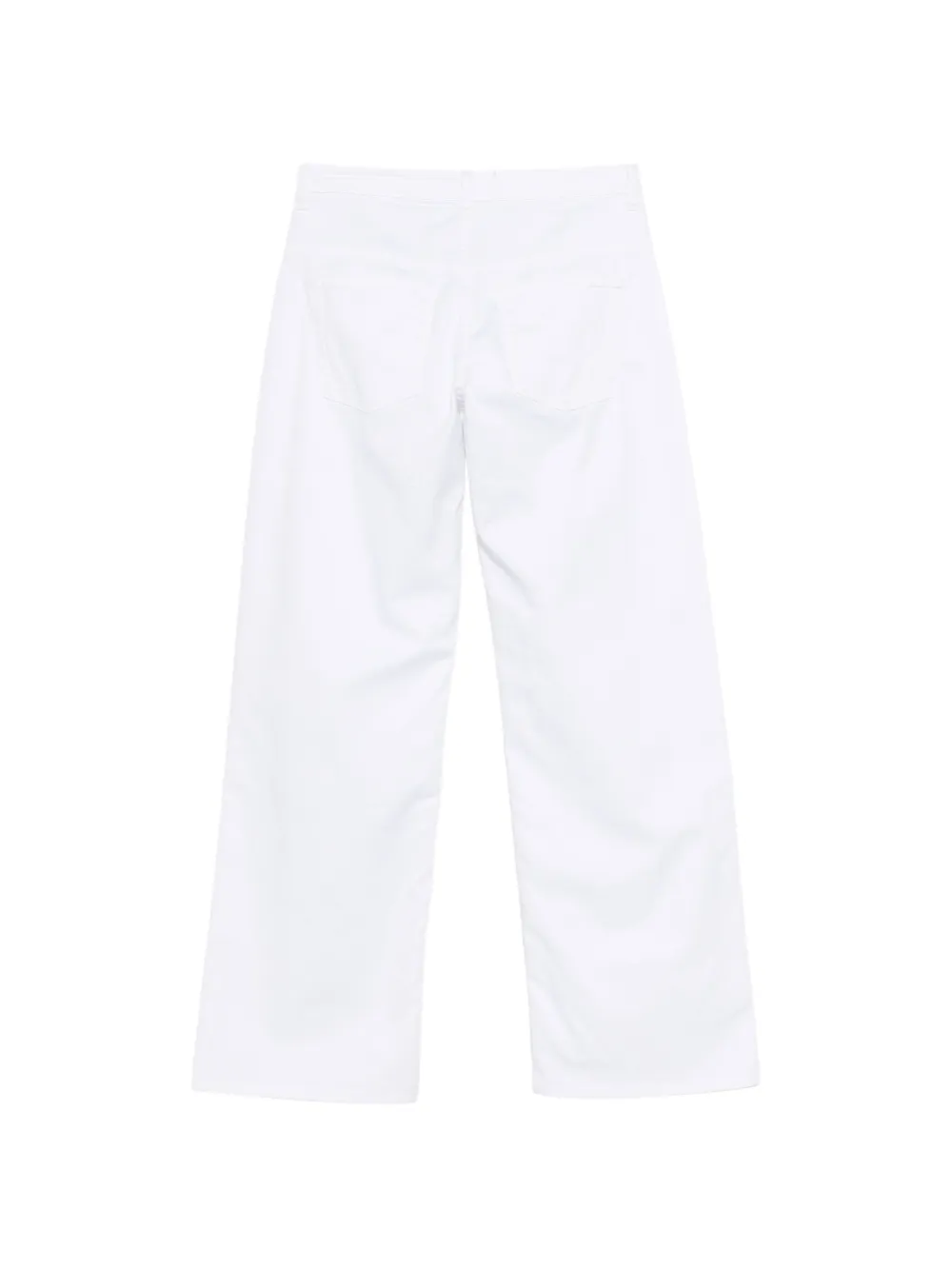 3x1 Jeans met wijde pijpen en opgestikte zak Wit