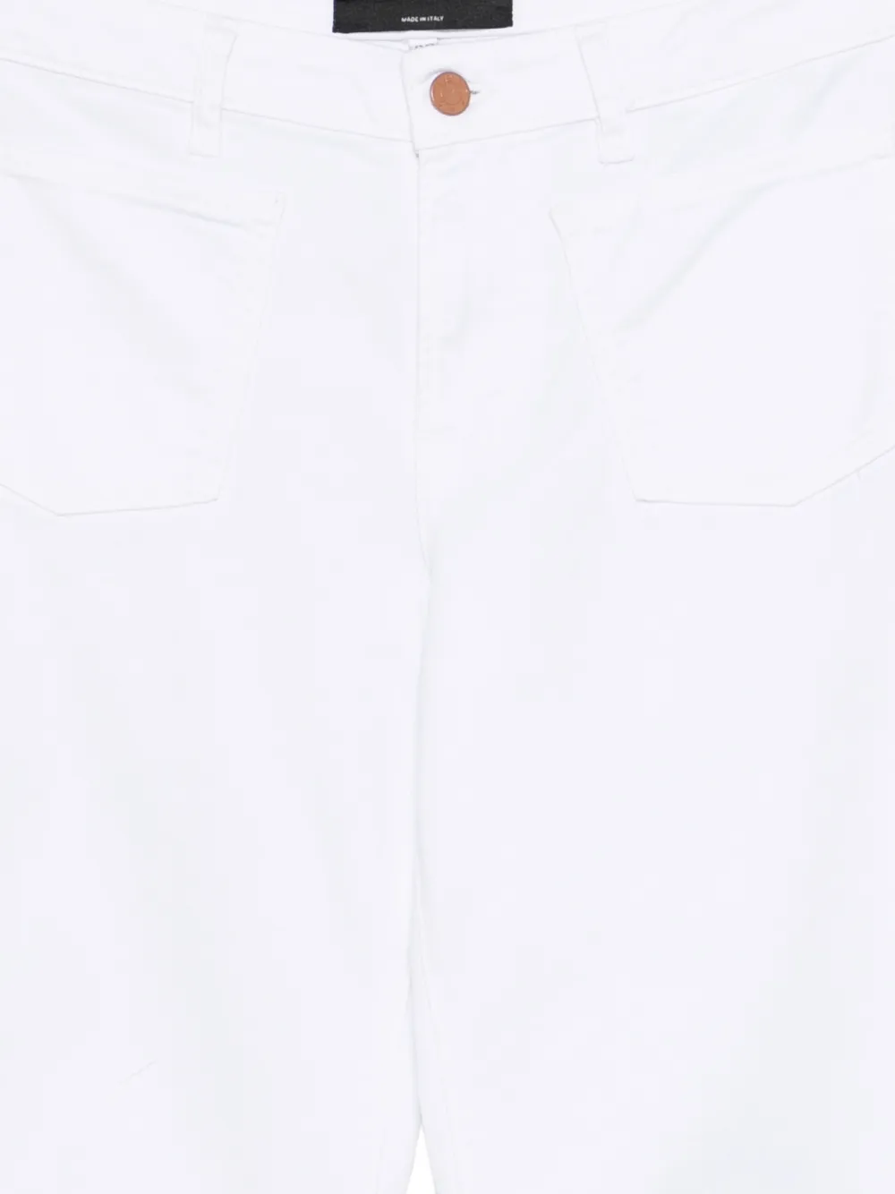 3x1 Jeans met wijde pijpen en opgestikte zak Wit