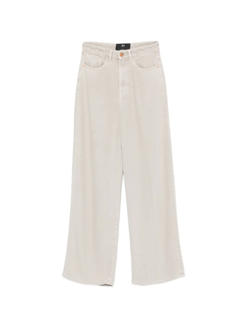 3x1 button-fastening wide-leg jeans - Toni neutri