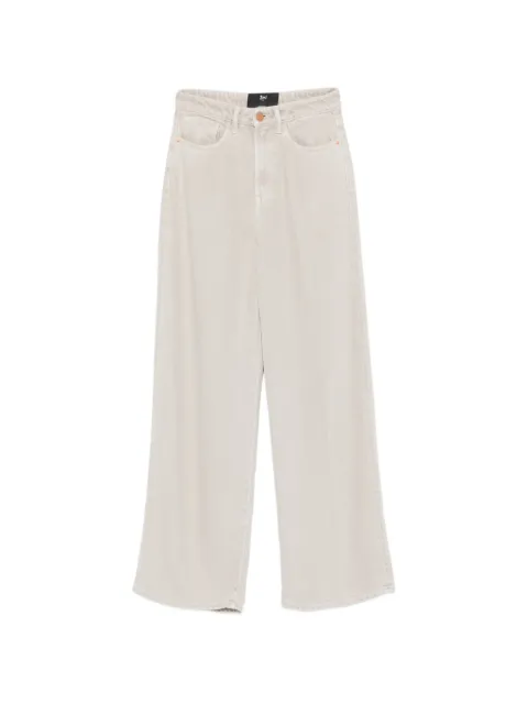 3x1 button-fastening wide-leg jeans