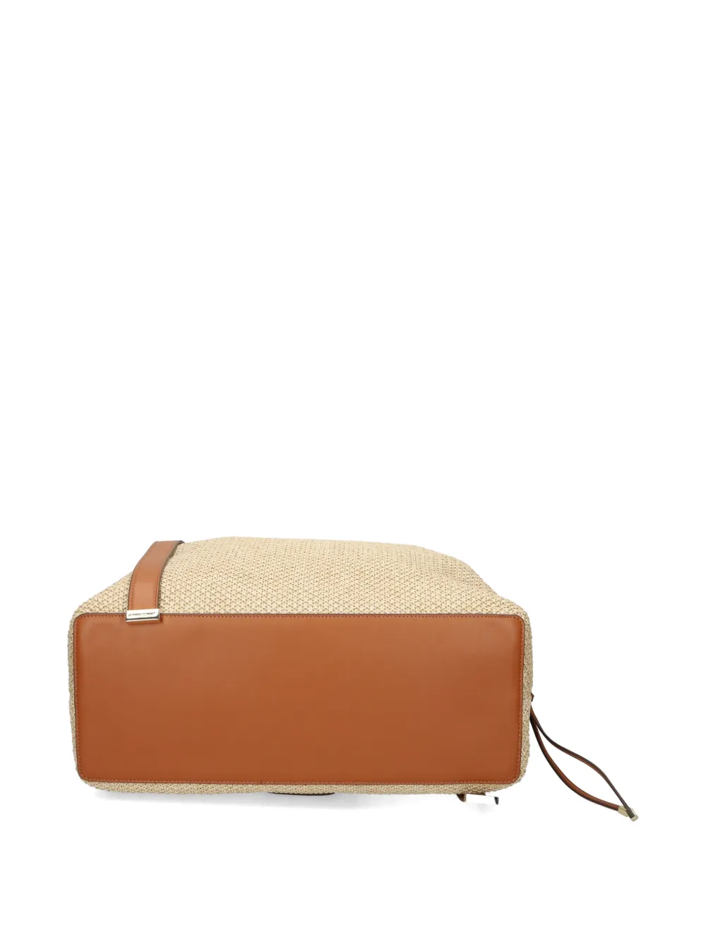 Armani Exchange Kleine geweven schoudertas Beige