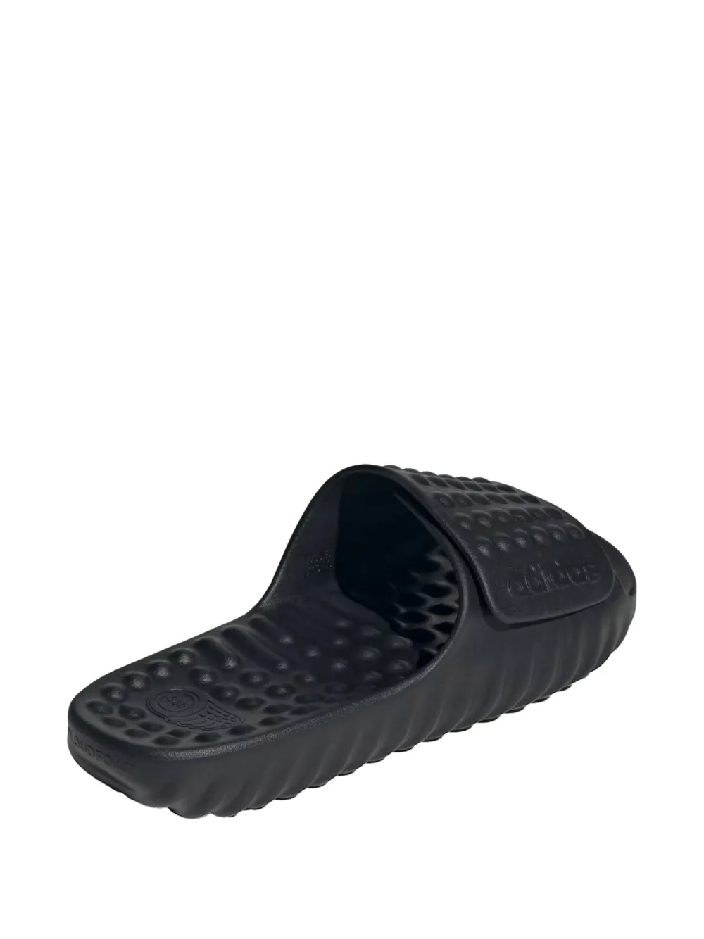 adidas bobble-texture embossed-logo slides Zwart