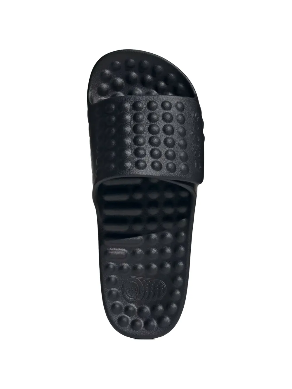 adidas bobble-texture embossed-logo slides Zwart