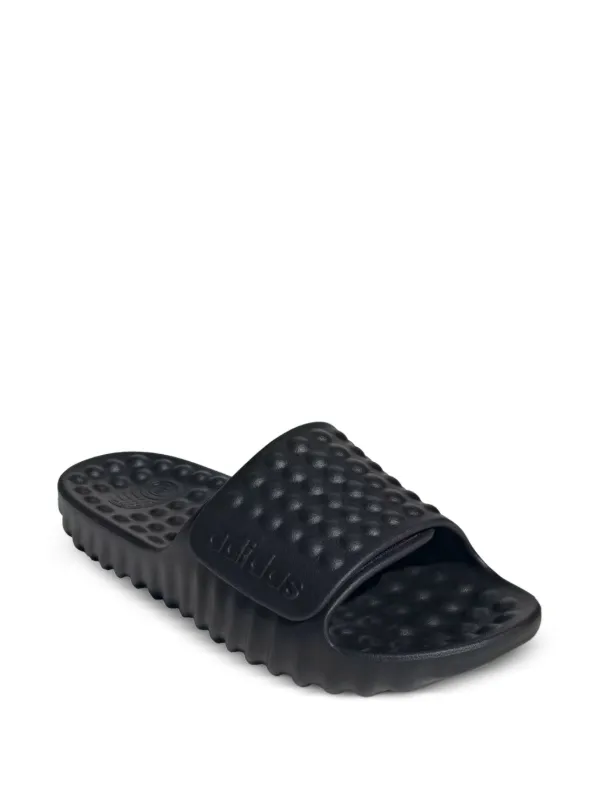 adidas Black Slide Sandals with Embossed Logo Adidas Men main image 4
