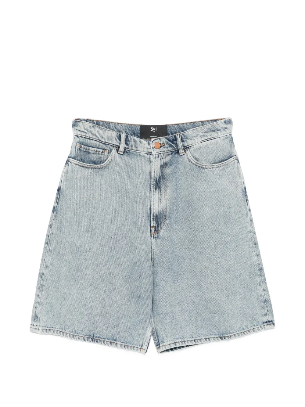 3x1 high-waisted shorts - Blu