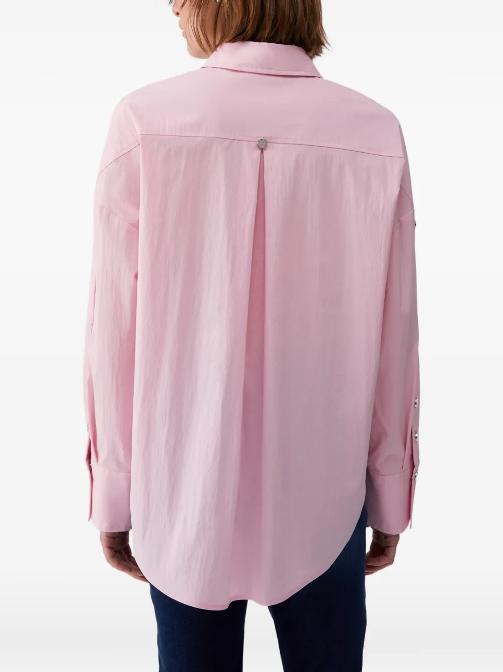 LIU JO Popeline blouse met studs Roze