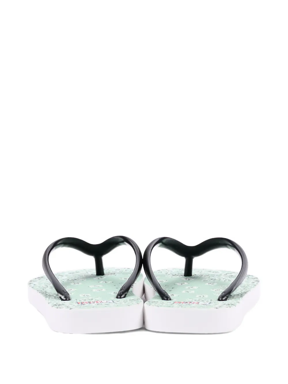 MC2 Saint Barth Kids Teenslippers met bandanaprint Groen