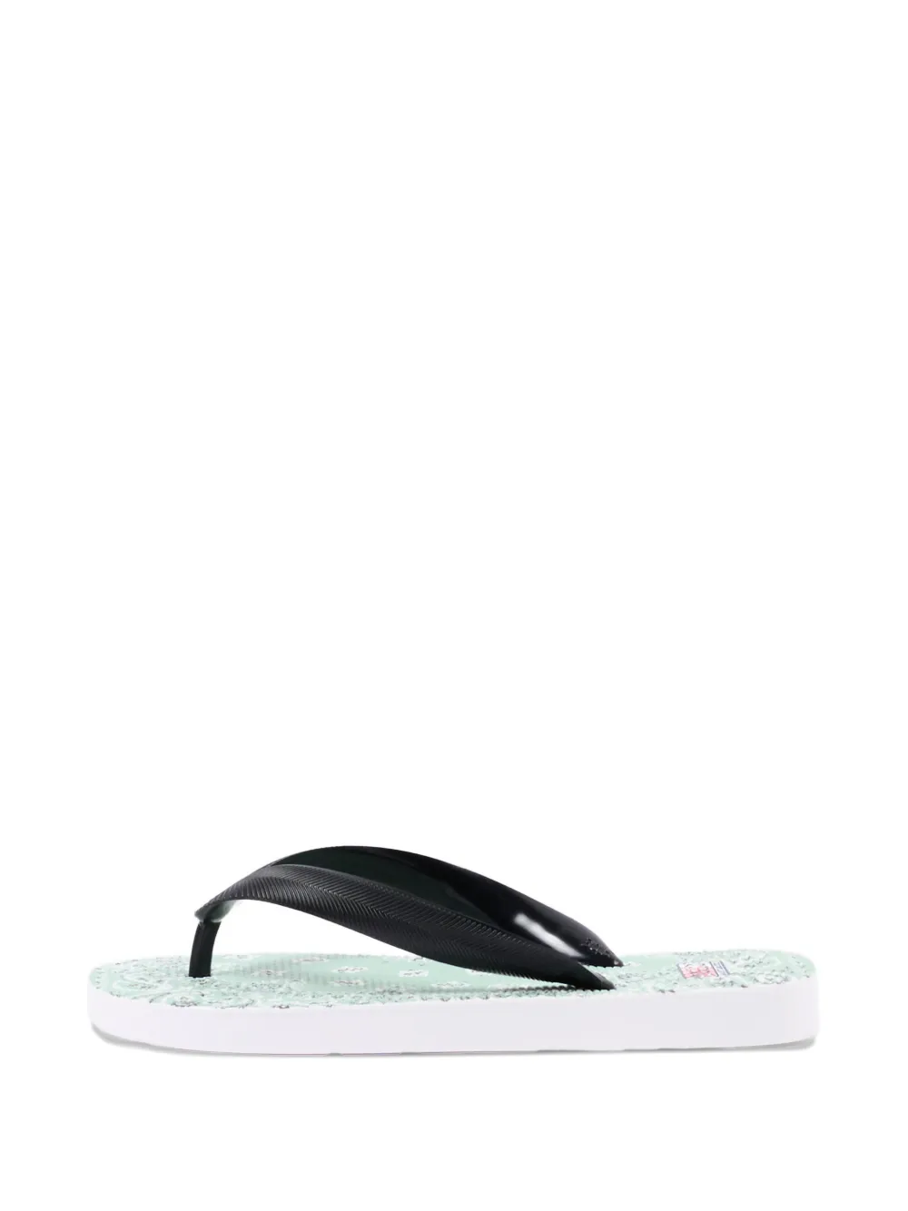 MC2 Saint Barth Kids Teenslippers met bandanaprint Groen