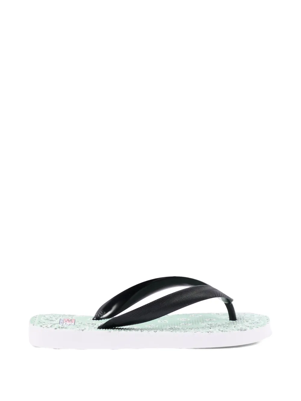 MC2 Saint Barth Kids Teenslippers met bandanaprint Groen