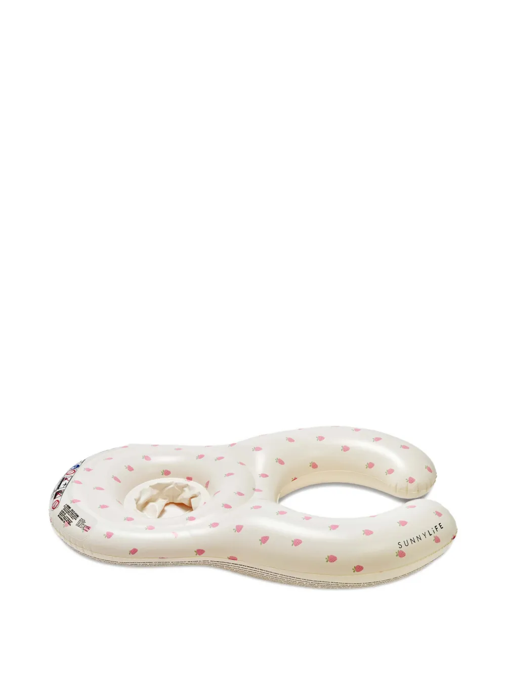 Sunnylife Kids Float Together strawberry-print baby seat pool float - Nude