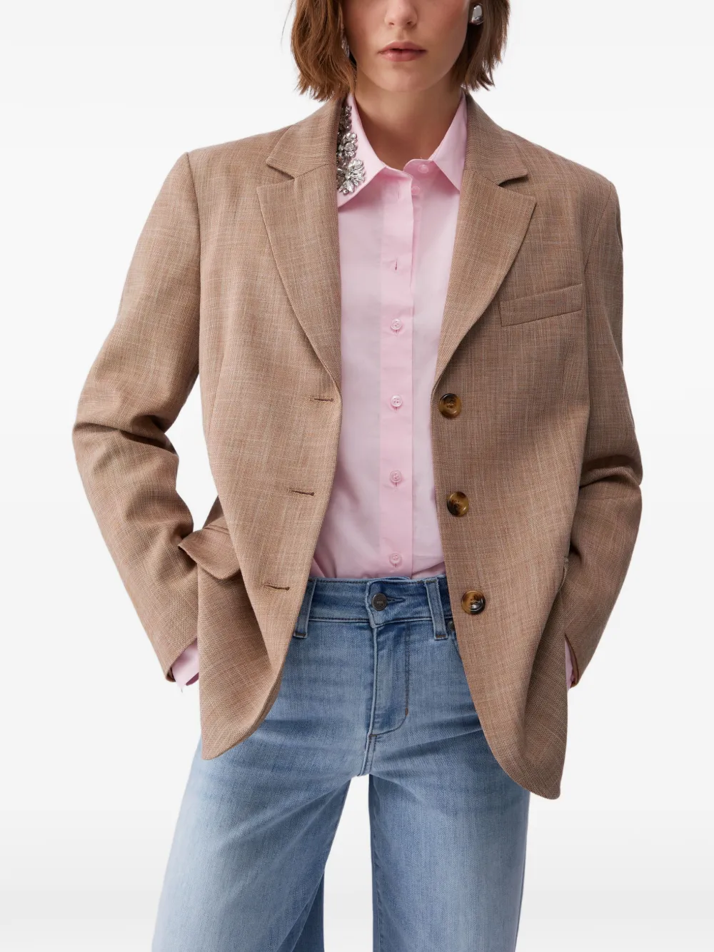 LIU JO Blazer met sjaal Beige