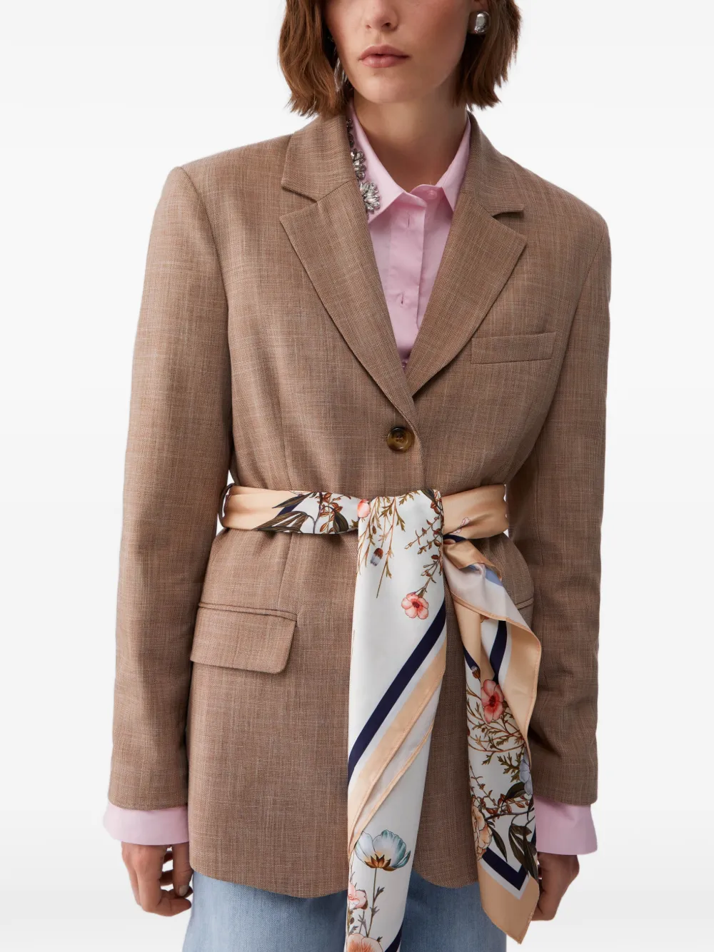 LIU JO Blazer met sjaal Beige