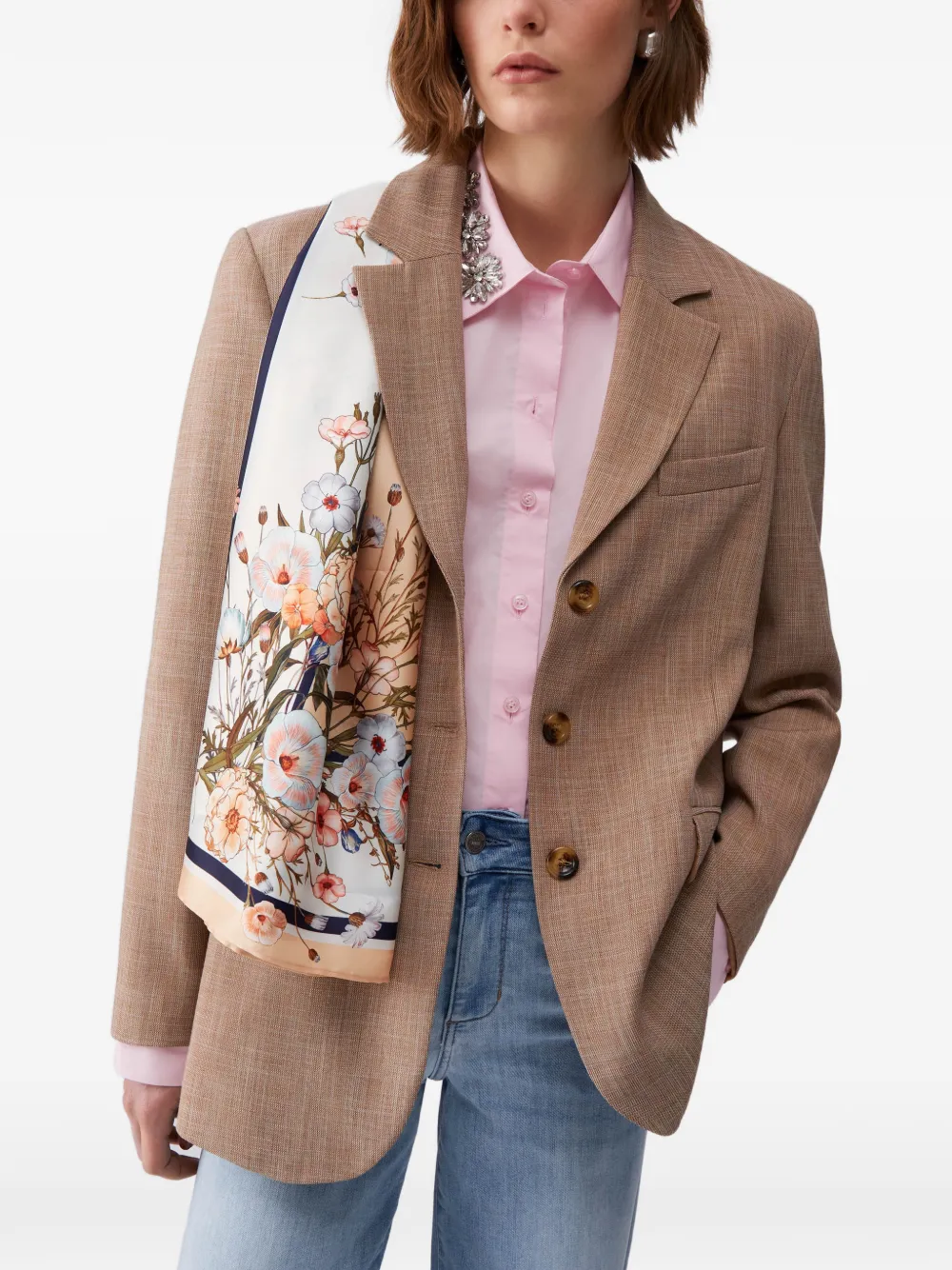LIU JO Blazer met sjaal Beige