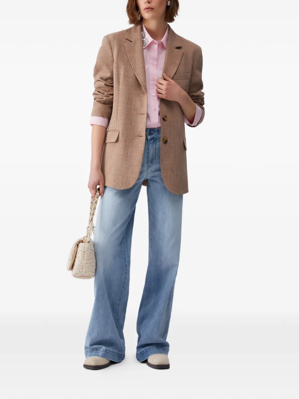 LIU JO Blazer met sjaal Beige