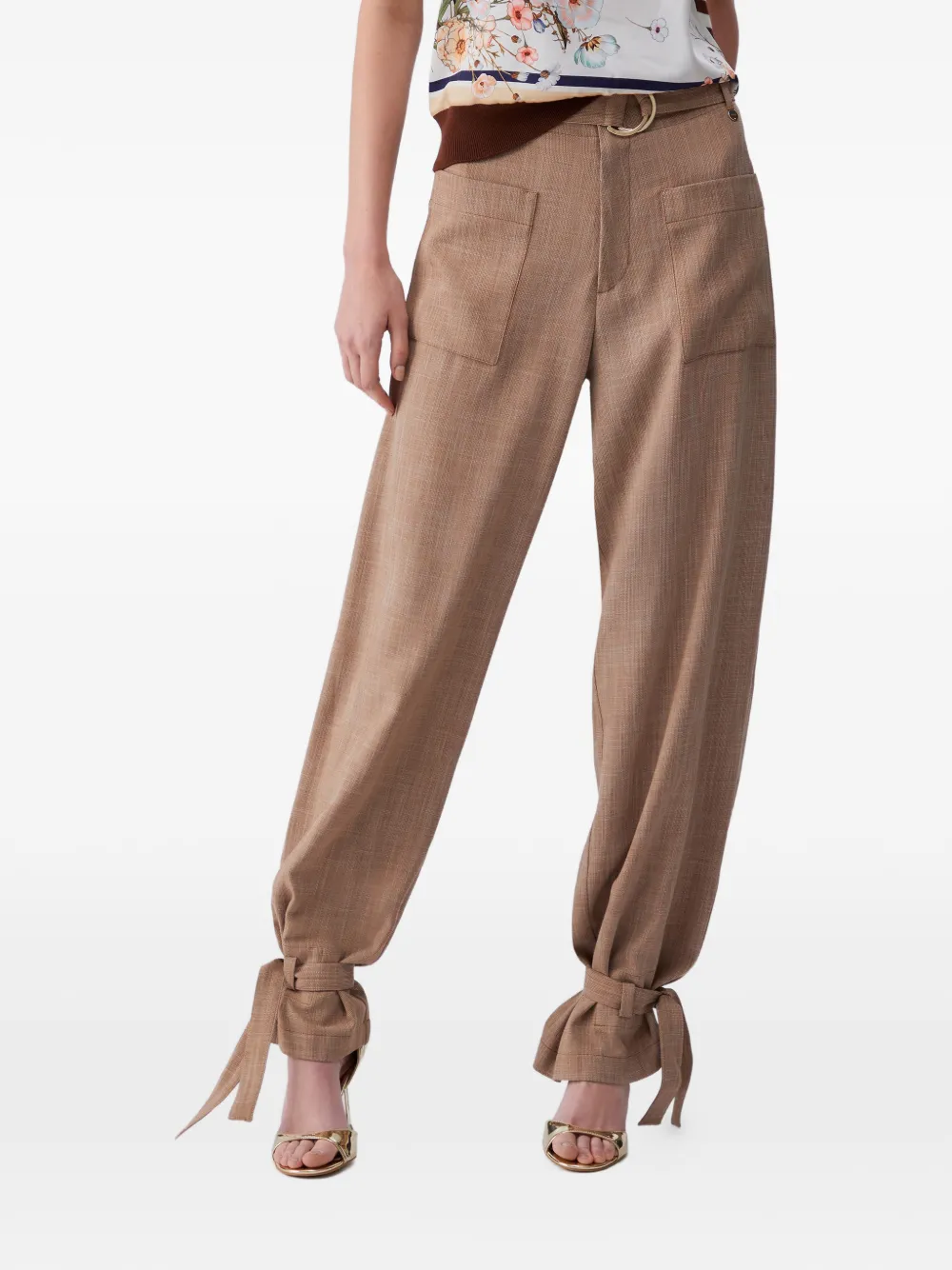 LIU JO Broek met ceintuur Beige