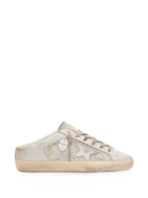 Golden Goose Super-Star Sabots LTD in Swarovski with metallic silver leather star sneakers