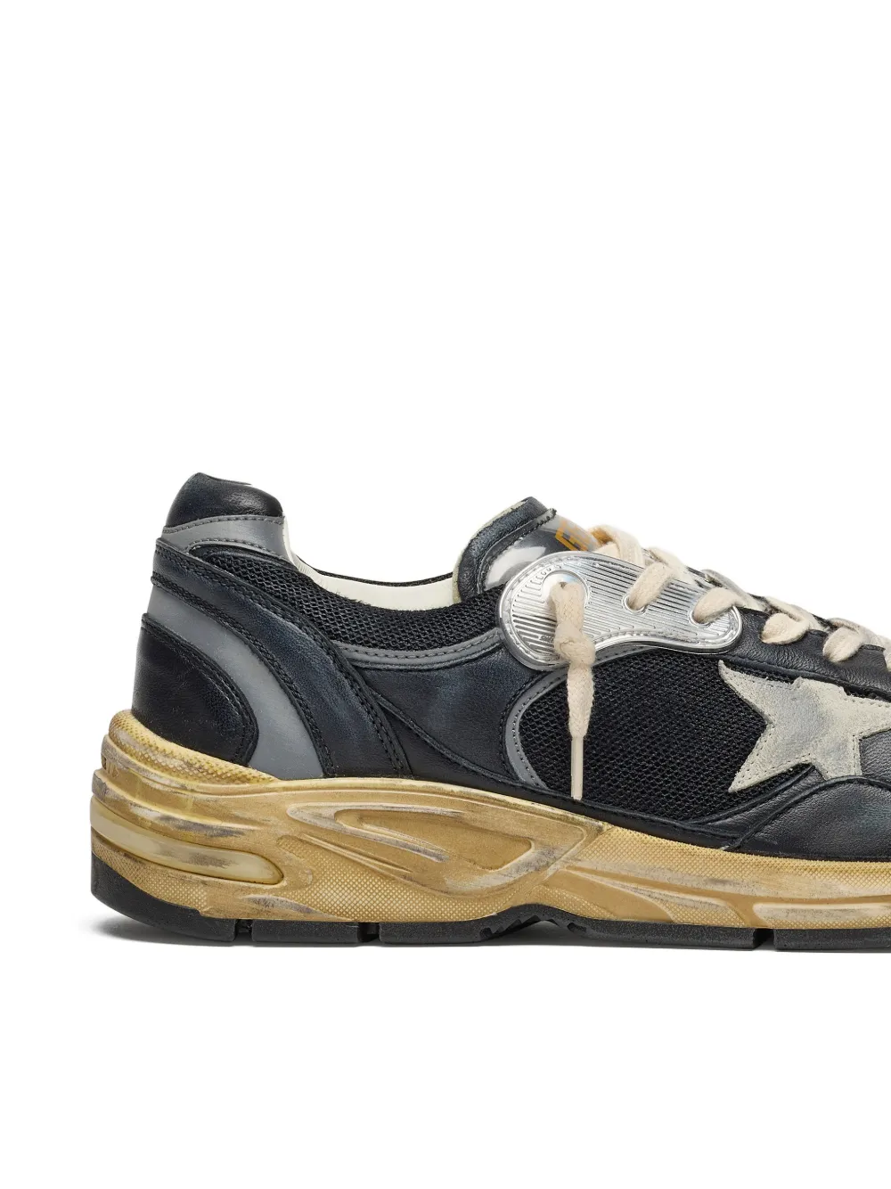 Golden Goose Dad-Star mesh en nappa sneakers met sterdetail Zwart