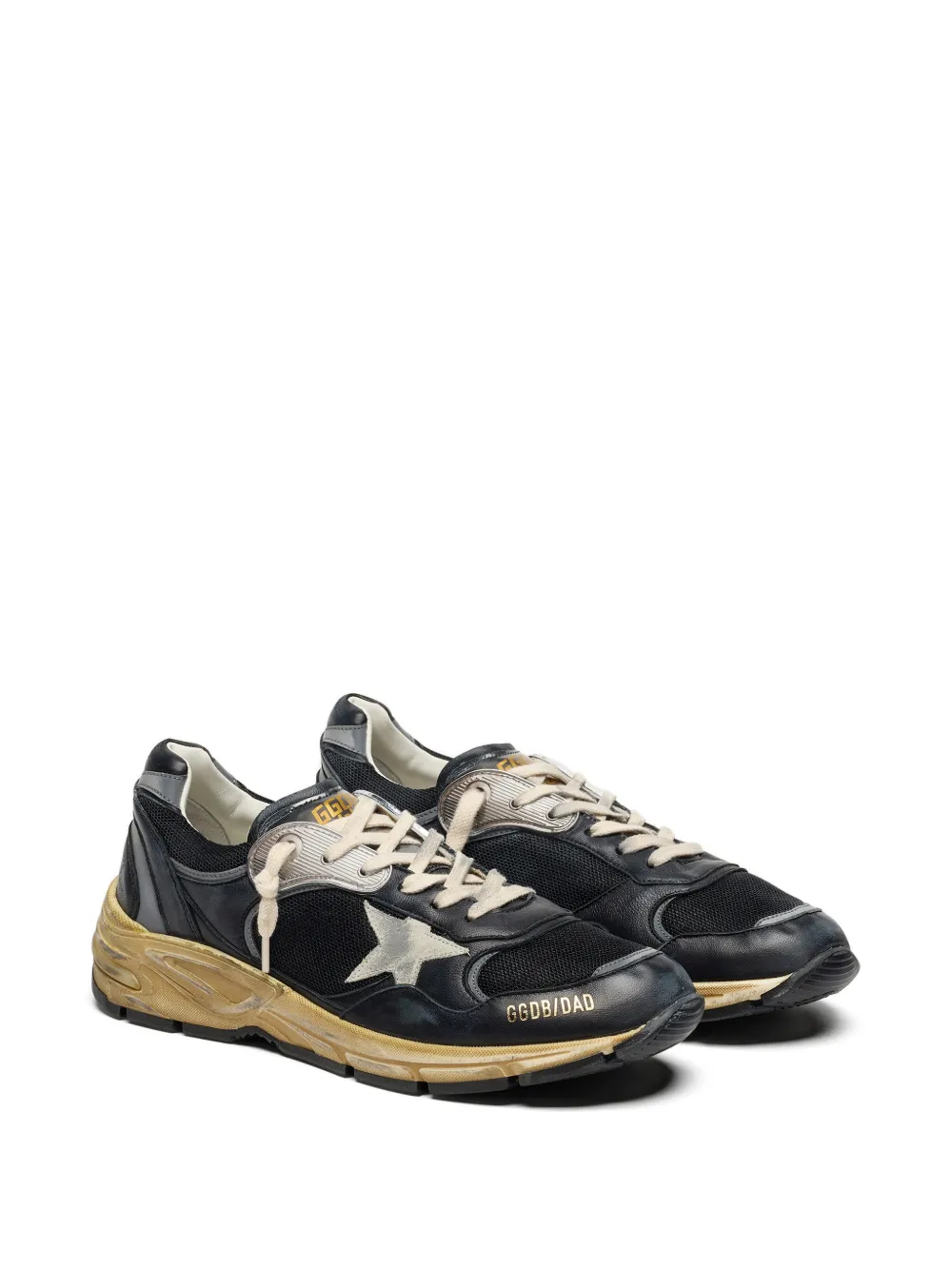 Golden Goose Dad-Star mesh en nappa sneakers met sterdetail Zwart