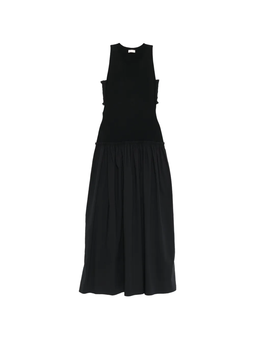 LIU JO ribbed-knit sleeveless maxi dress - Nero