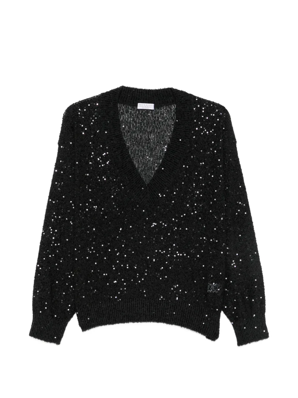 Brunello Cucinelli sequin-embellished sweater - Black