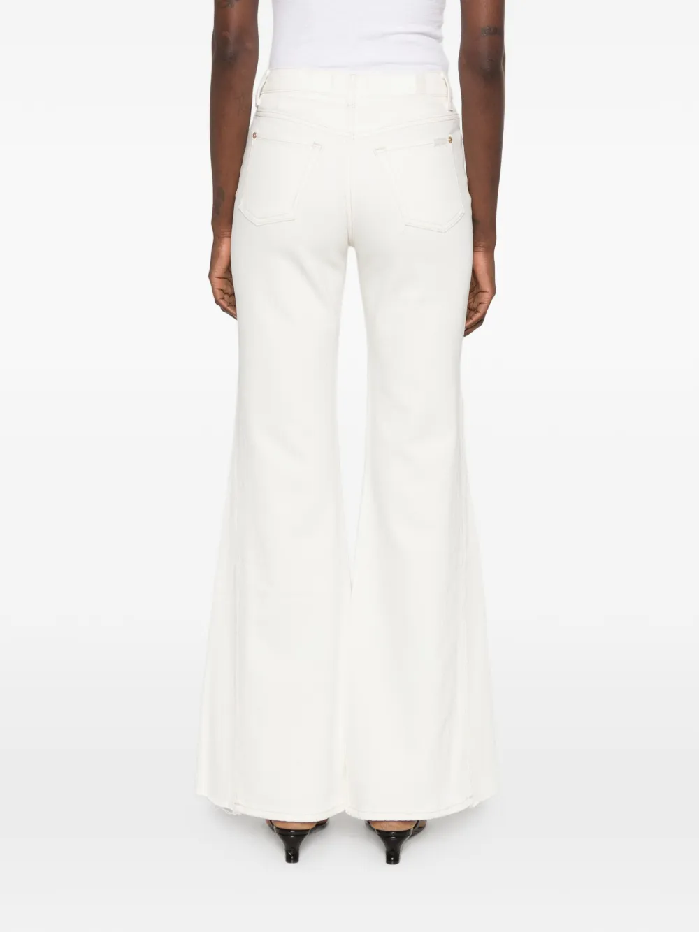 7 For All Mankind Flared jeans met vijf zakken Beige