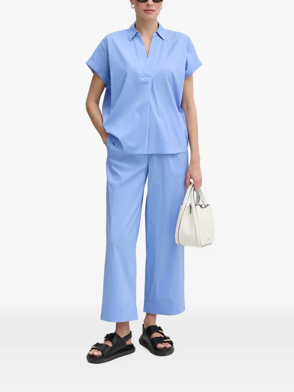 Joop! Paloma cropped broek Blauw