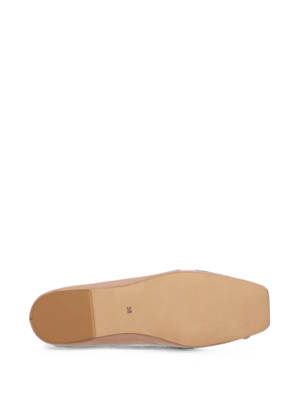 Jeffrey Campbell Ornate crystal-embellished square-toe ballet flats Beige
