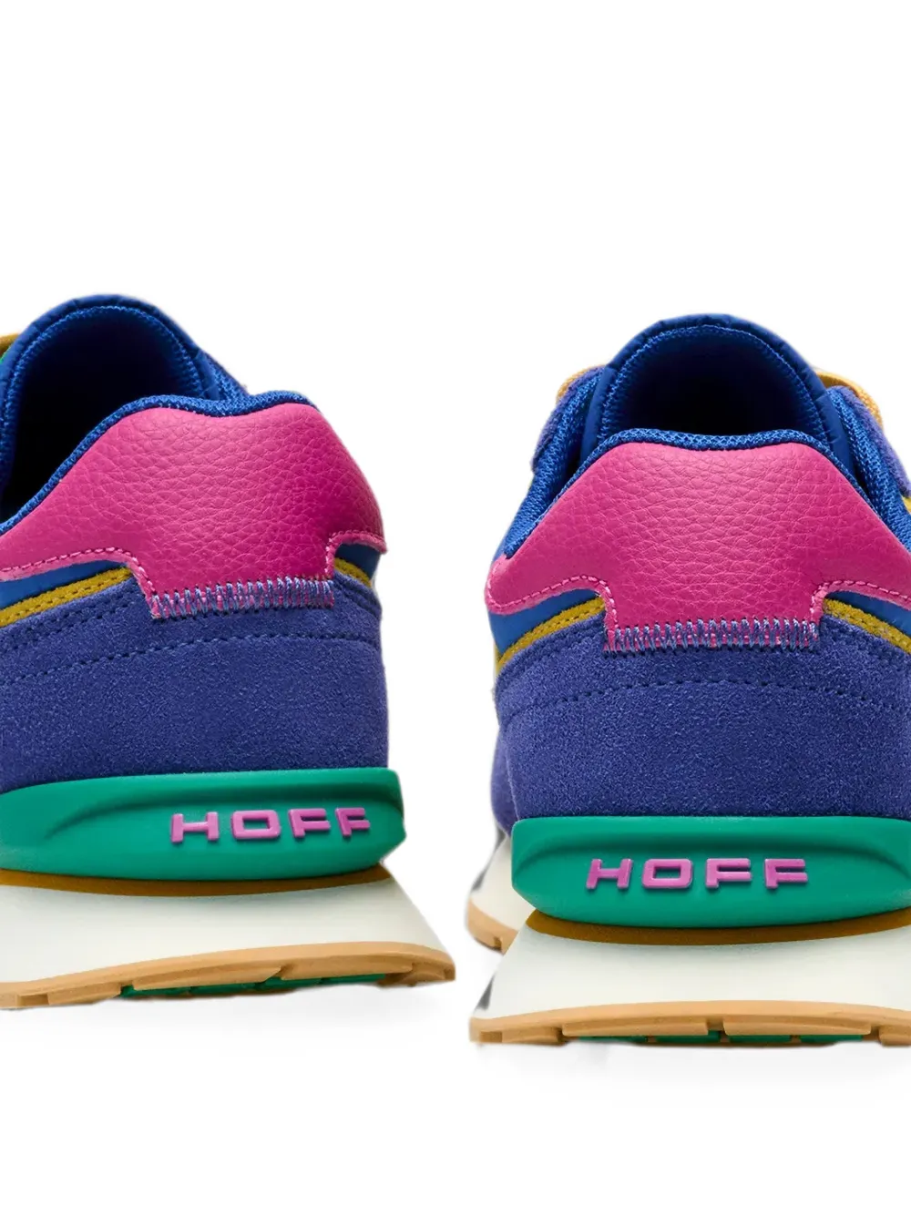 Hoff City Dopamine panelled suede-trim sneakers Blauw