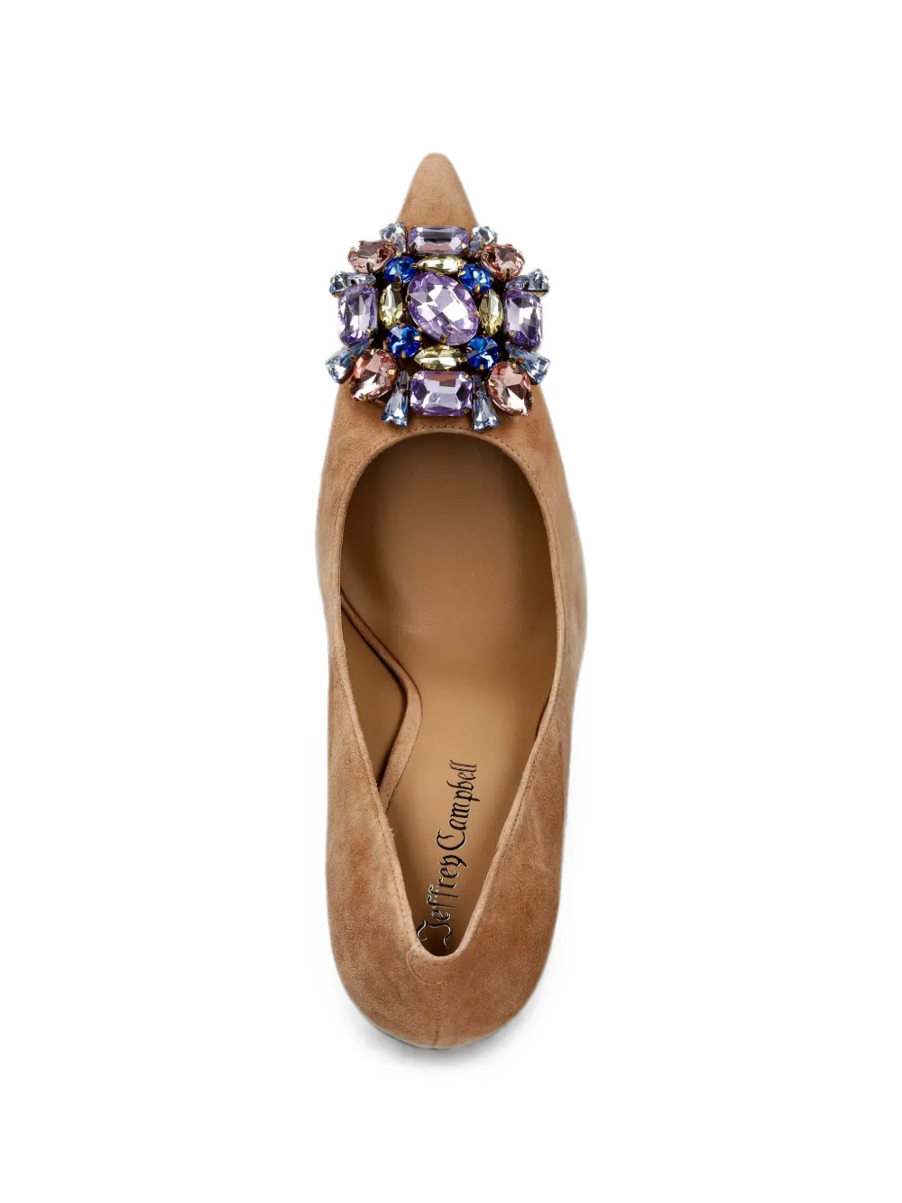 Jeffrey Campbell Maritsa crystal-embellished pointed-toe pumps Beige