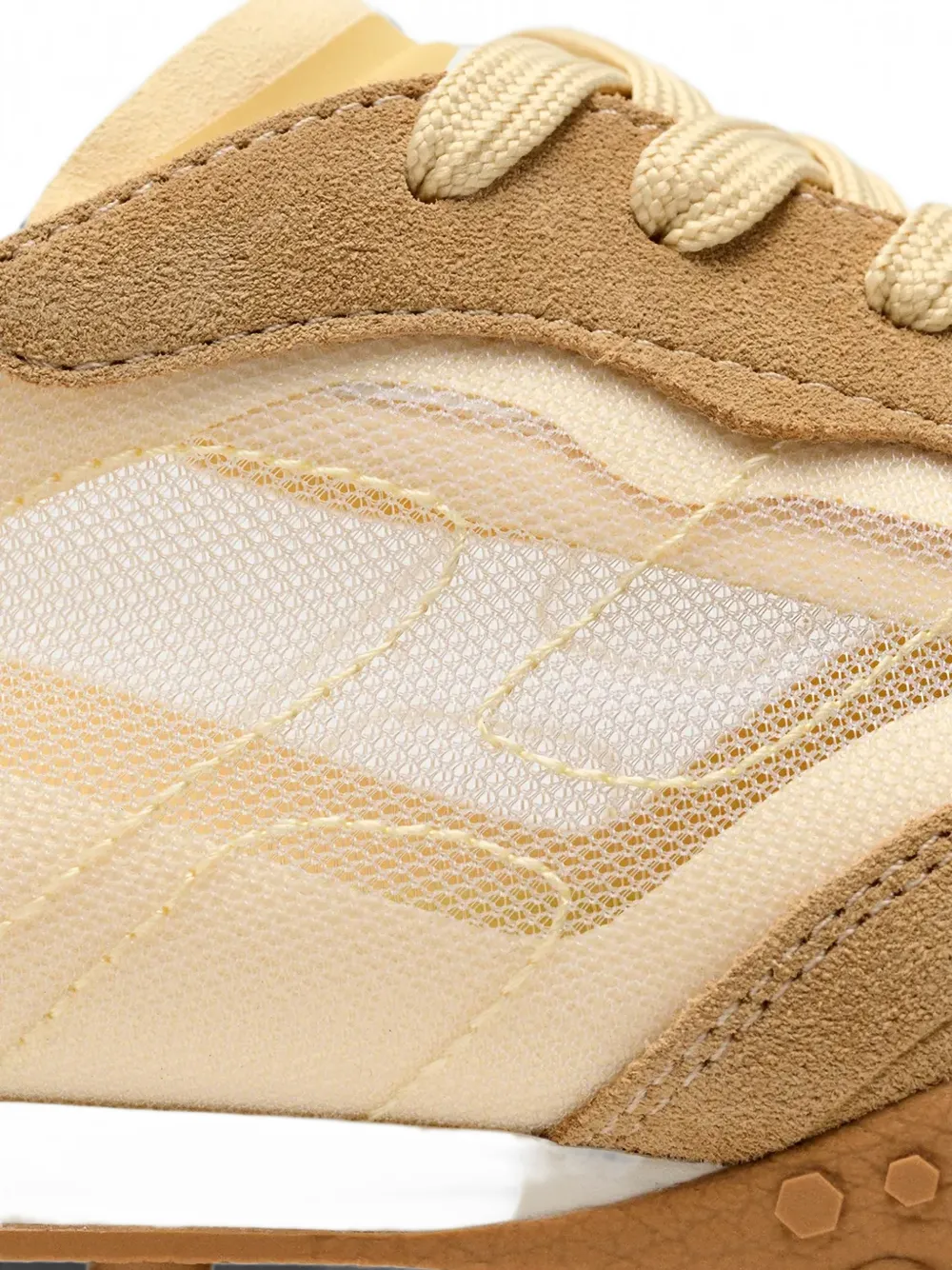 Hoff Bridge Mesh suede-trim sneakers Beige
