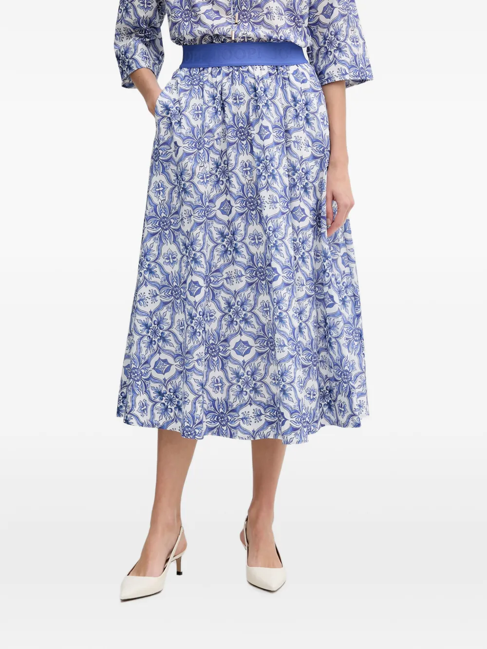 Joop! Saki A-Line midi skirt - Bianco