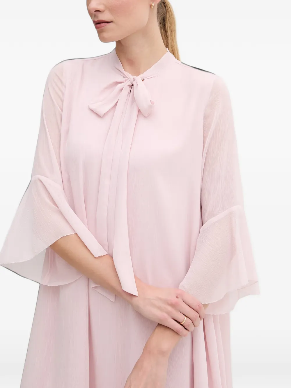 Joop! Denia gelaagde mini-jurk met strik Roze