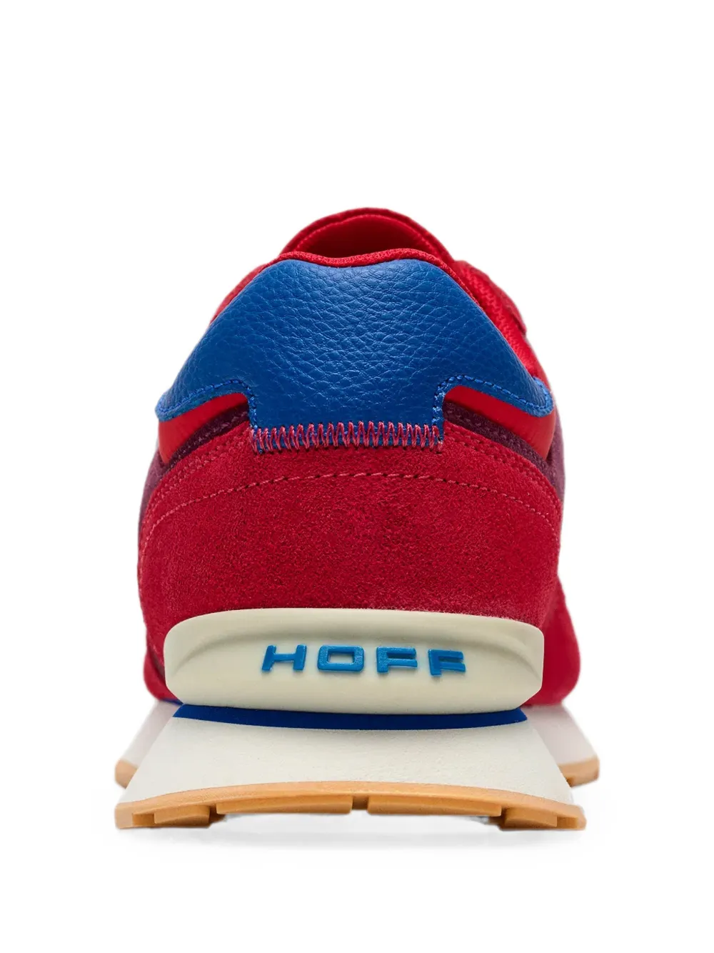 Hoff City Dopamine panelled suede-trimmed sneakers Rood