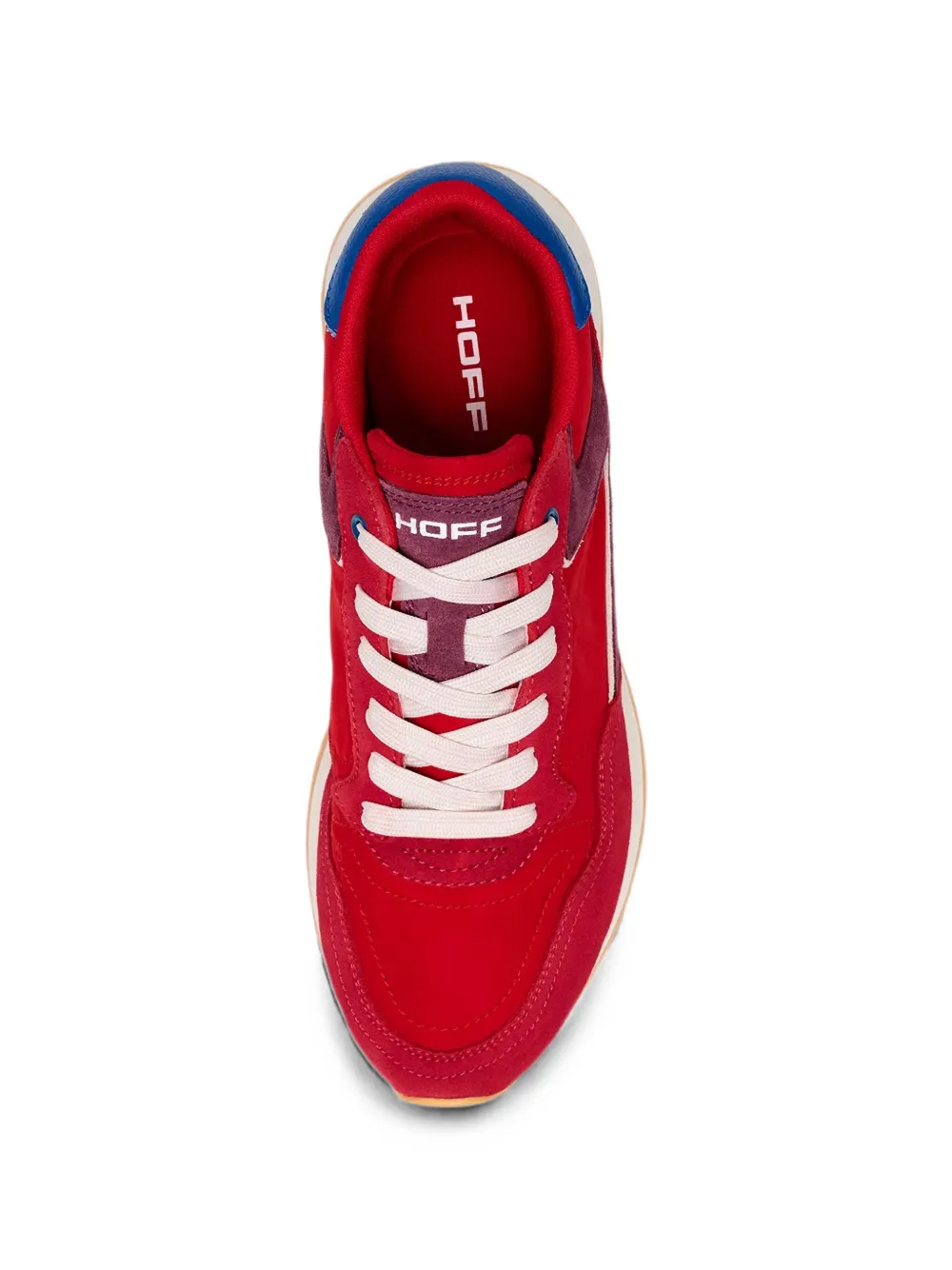Hoff City Dopamine panelled suede-trimmed sneakers Rood
