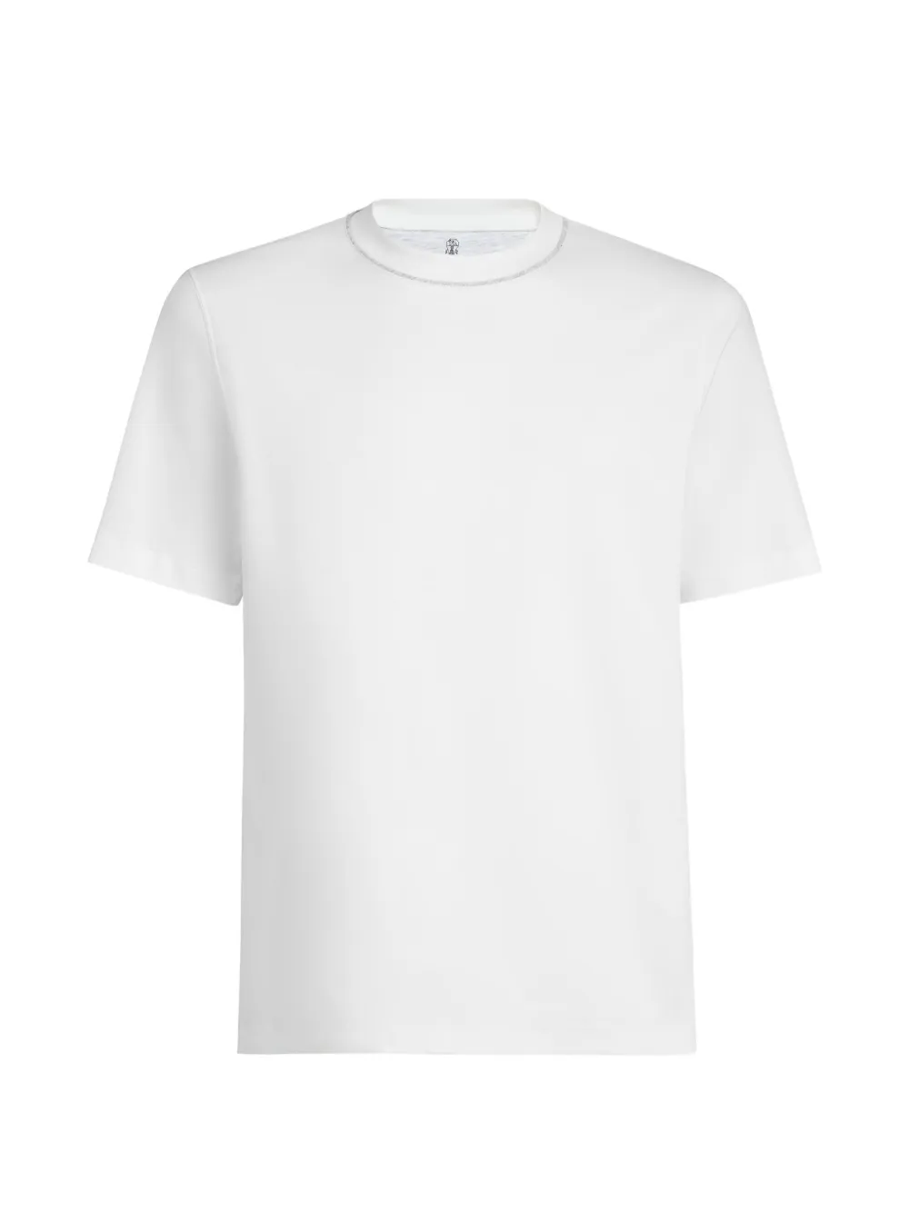 Brunello Cucinelli T-Shirt mit Paspeln - Weiß