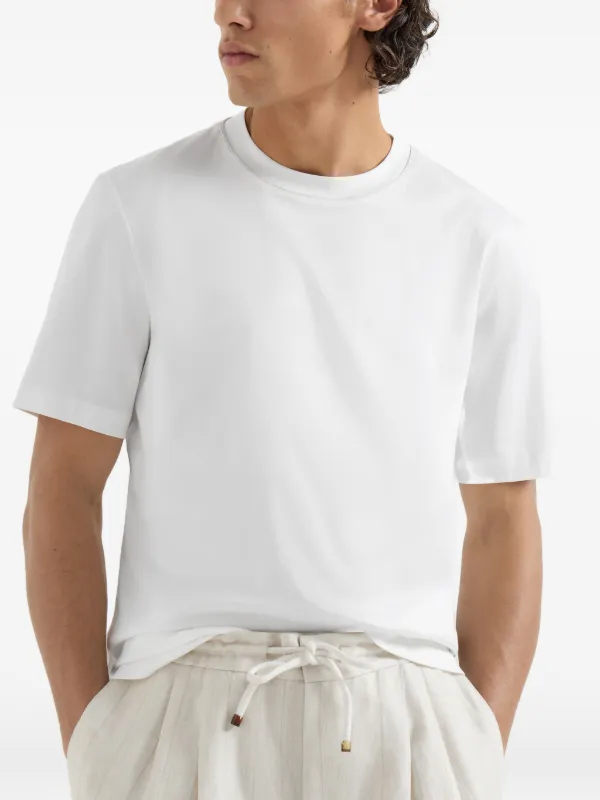 Brunello Cucinelli コットンジャージーTシャツ | ホワイト | FARFETCH JP