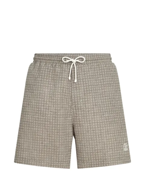 Brunello Cucinelli shorts de playa con estampado floral
