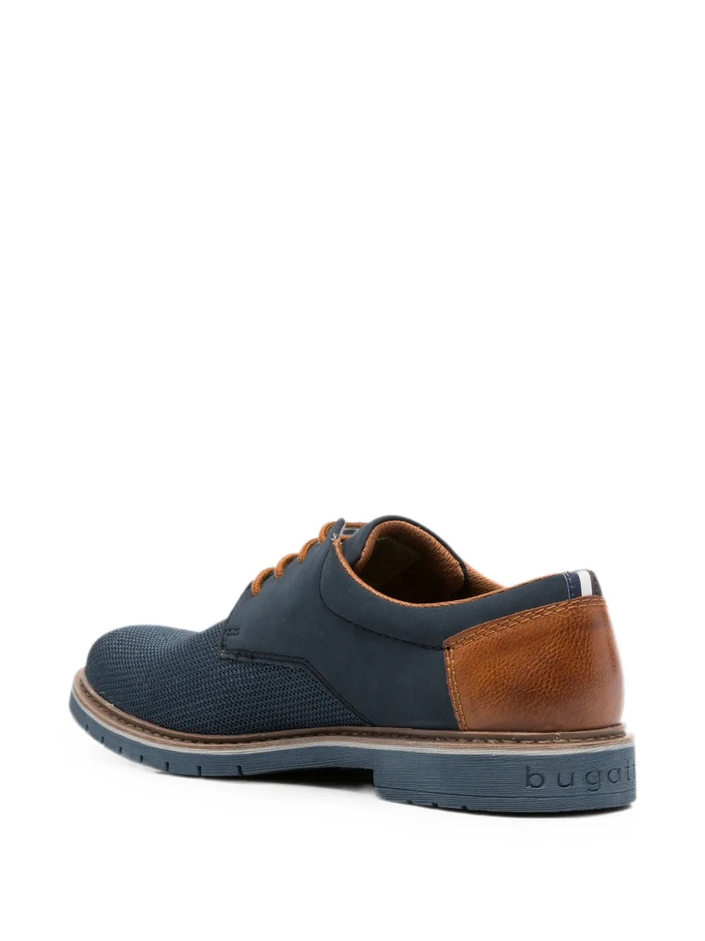 Bugatti panelled lace-up derby shoes Blauw
