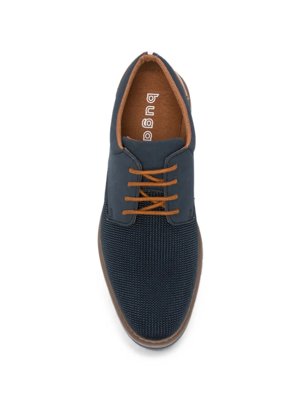 Bugatti panelled lace-up derby shoes Blauw