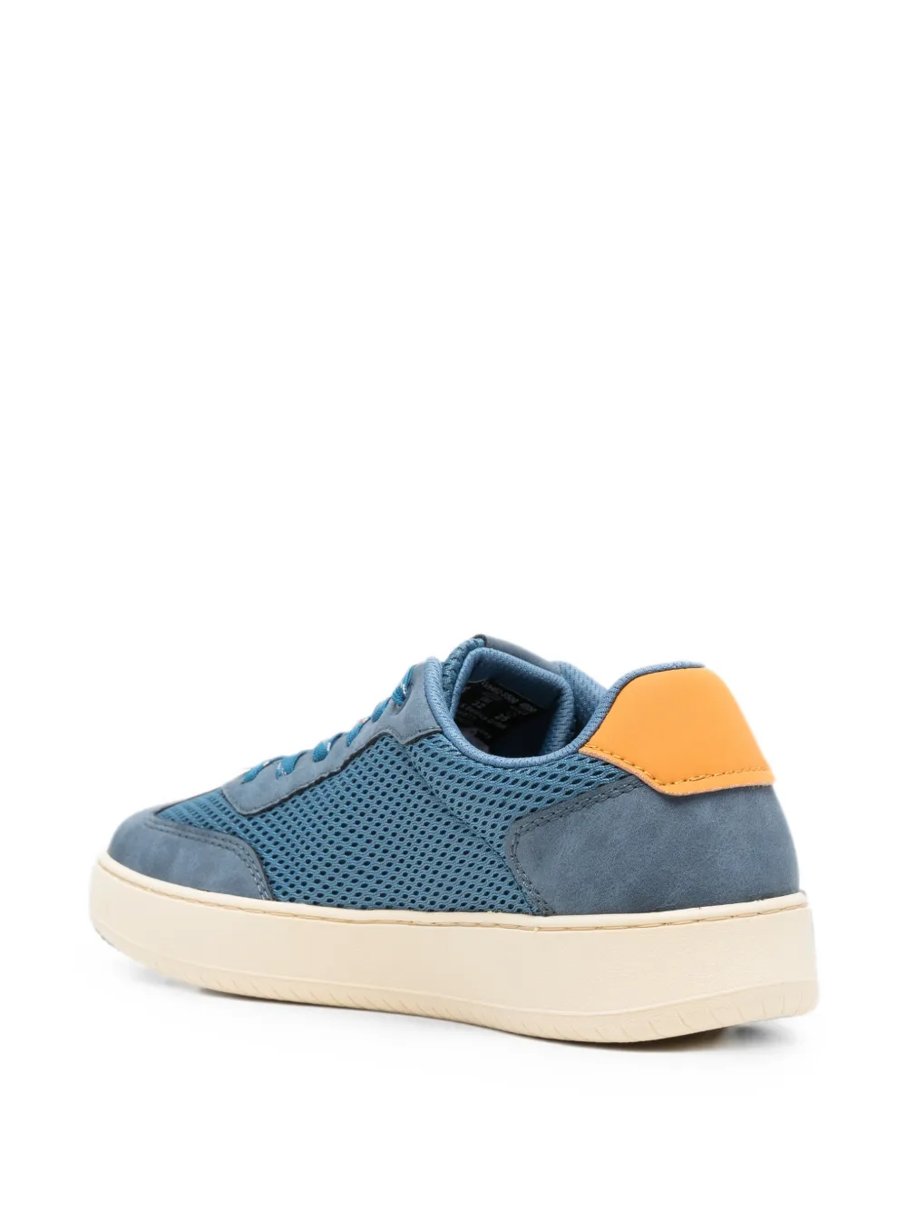 Bugatti mesh-panelled lace-up sneakers Blauw