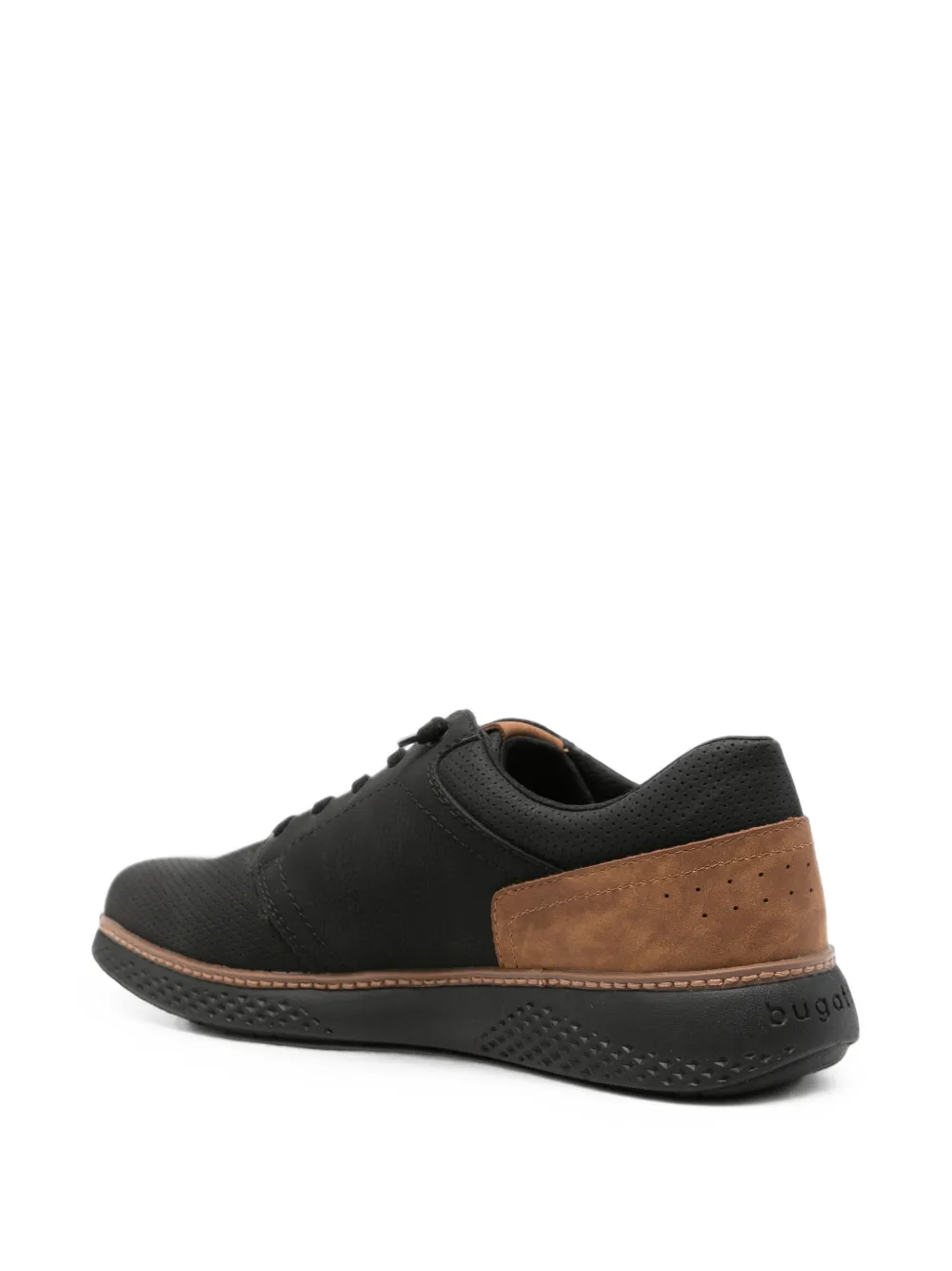 Bugatti perforated panelled sneakers Zwart