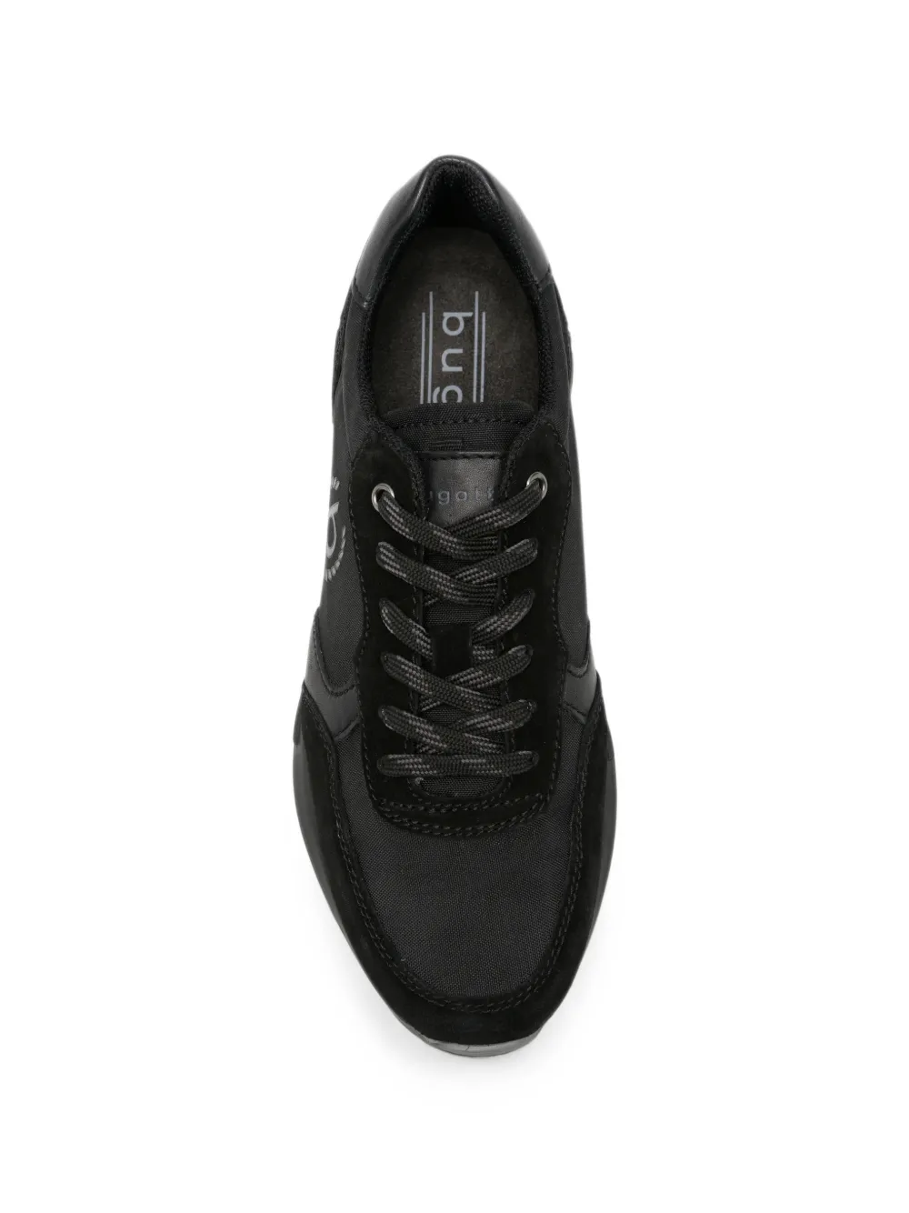 Bugatti logo-print panelled sneakers Zwart