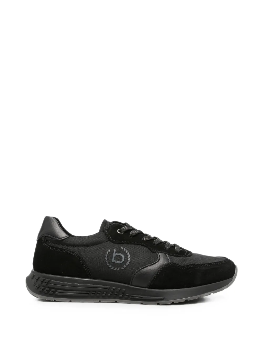 Bugatti logo-print panelled sneakers Zwart